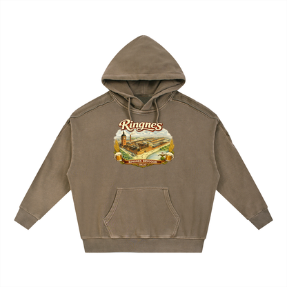 Ringenes Bryggeri - Snow Washed Tape Raw Edge Hoodie